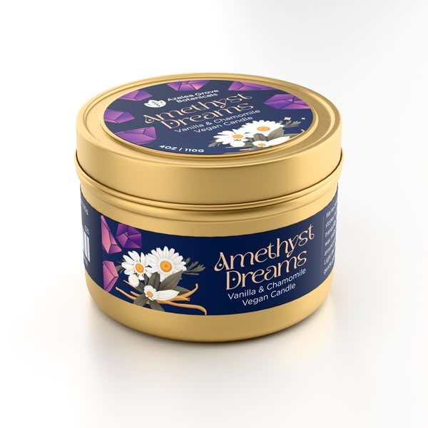 "Amethyst Dreams" - Vanilla & Chamomile Candle