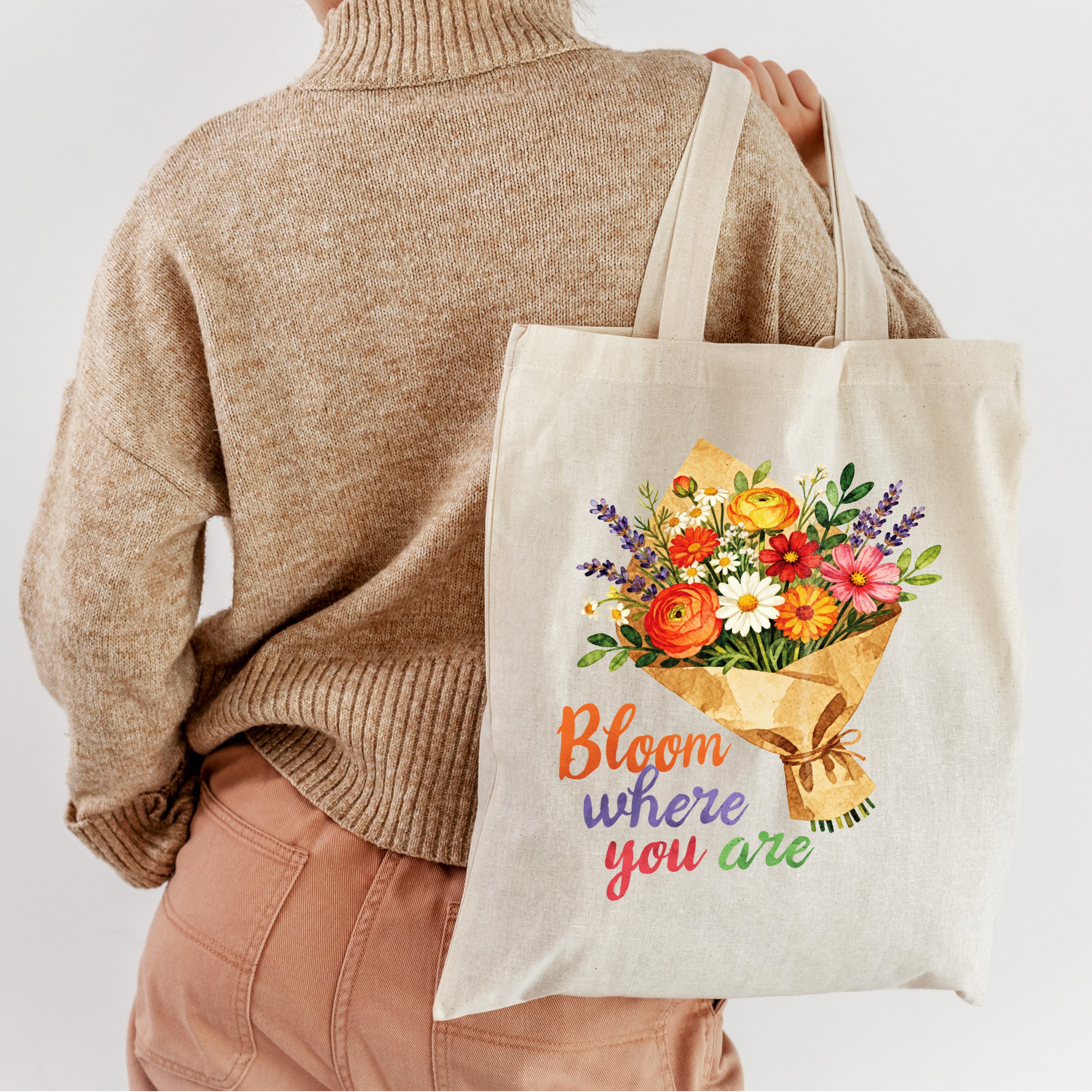Spring Market Morning Canvas Tote