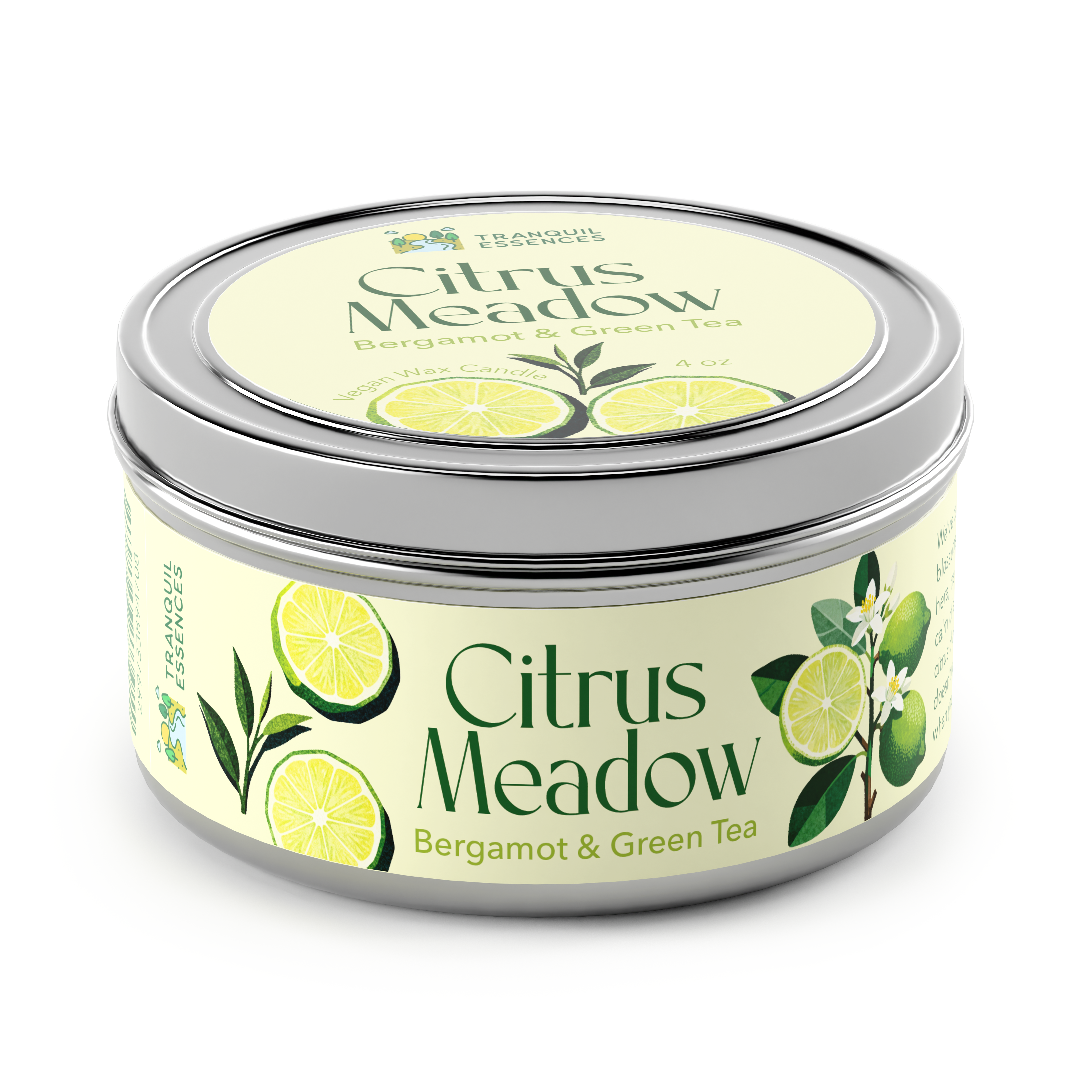 Citrus Meadow Tin Candle