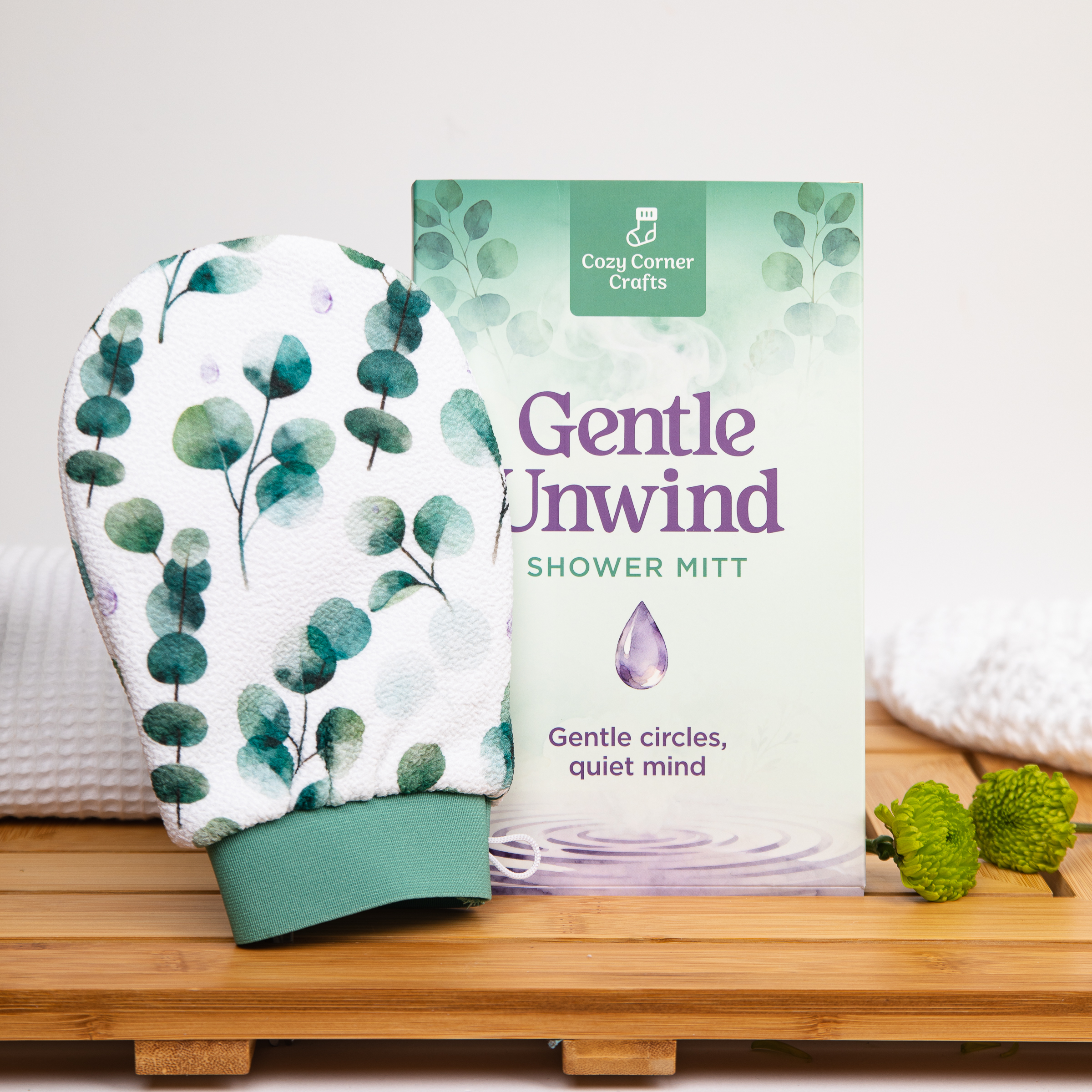 "Gentle Unwind" Exfoliating Shower Mitt