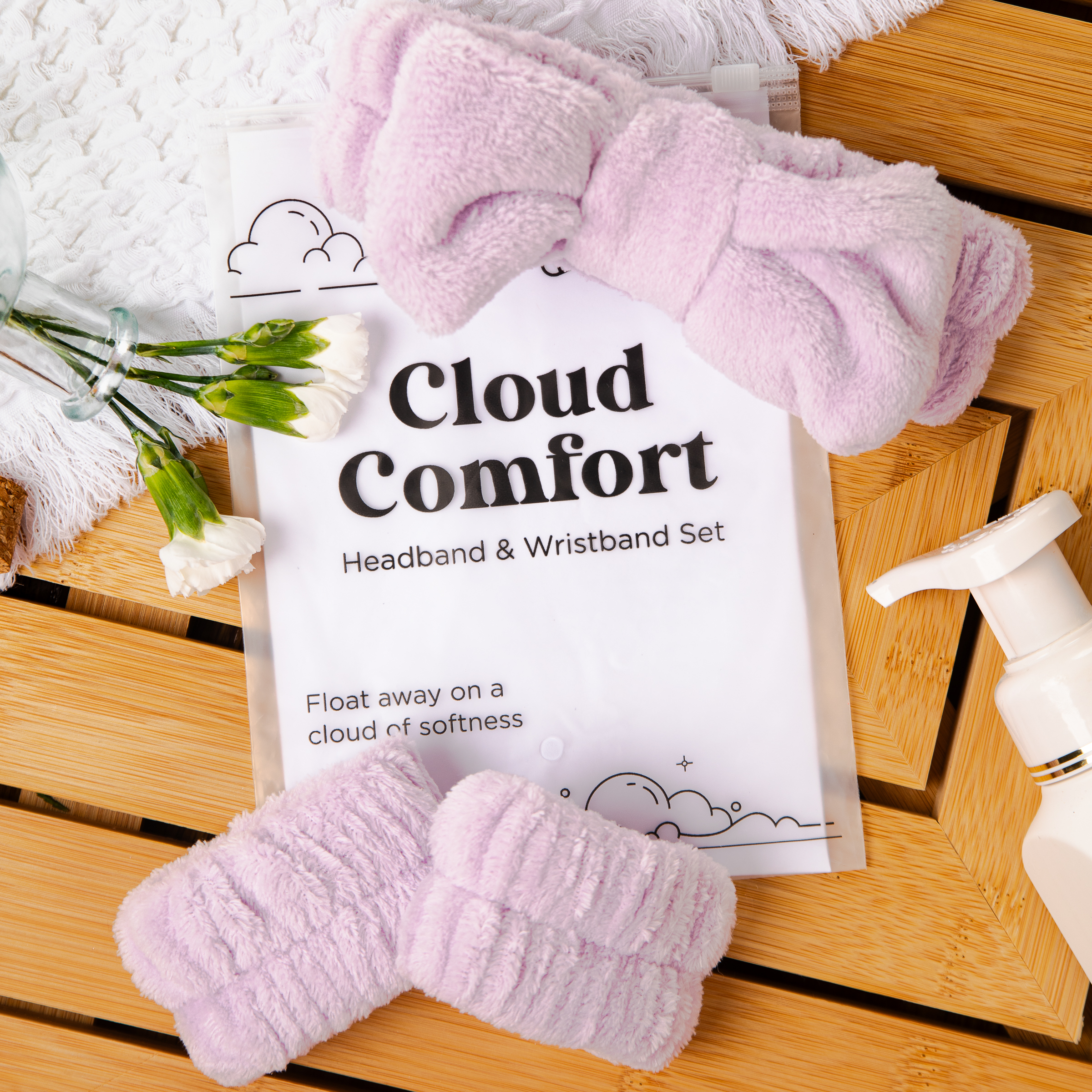 Cloud Comfort Headband/Wristband Set