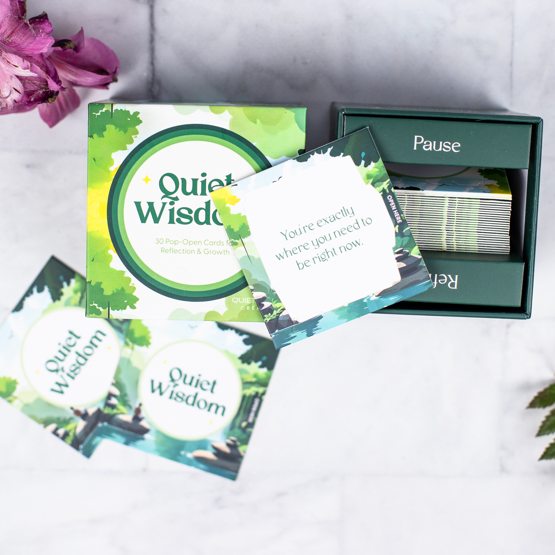 Quiet Wisdom: Pop-Open Inspiration Cards