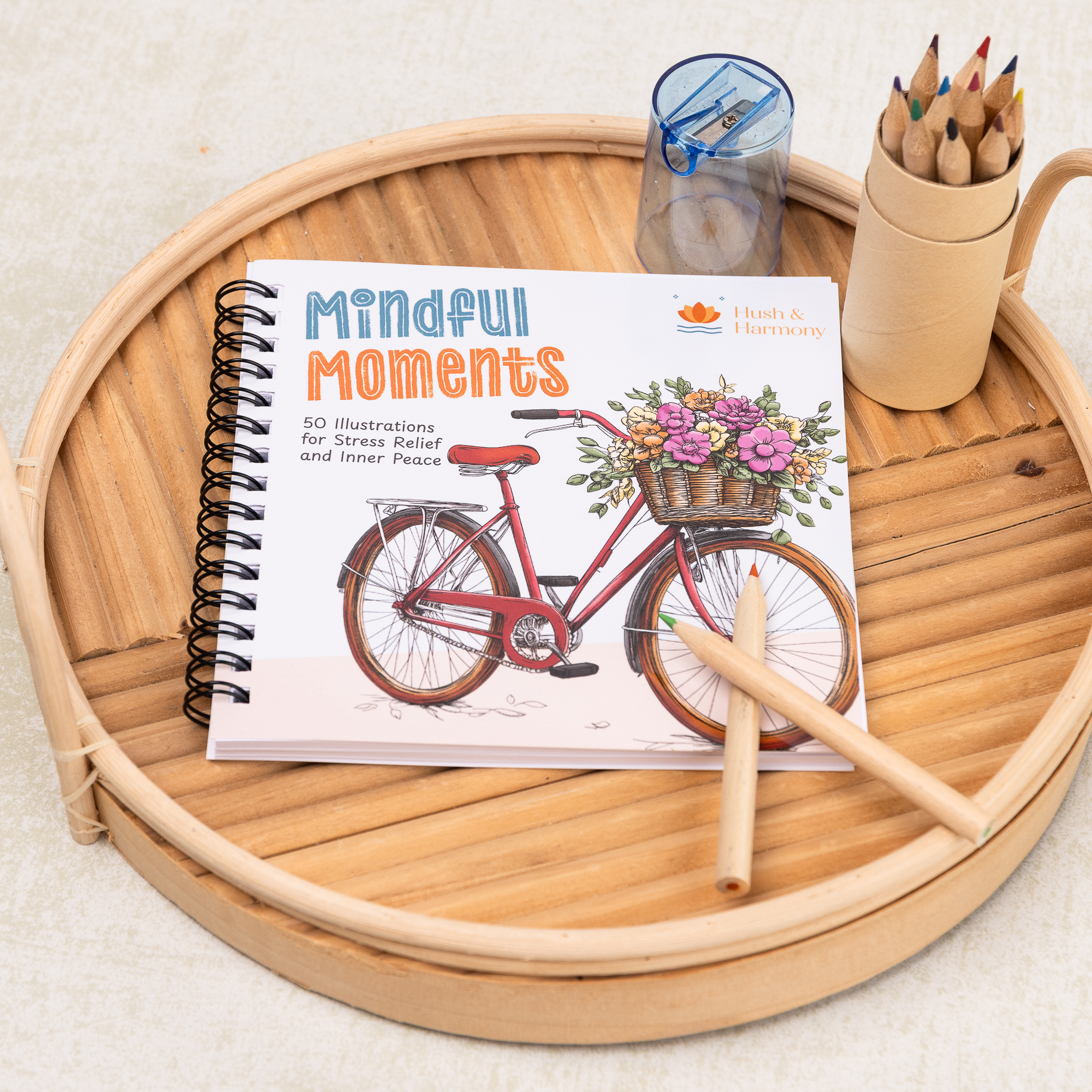 Mindfulness Adult Coloring Book and Coloring Pencils