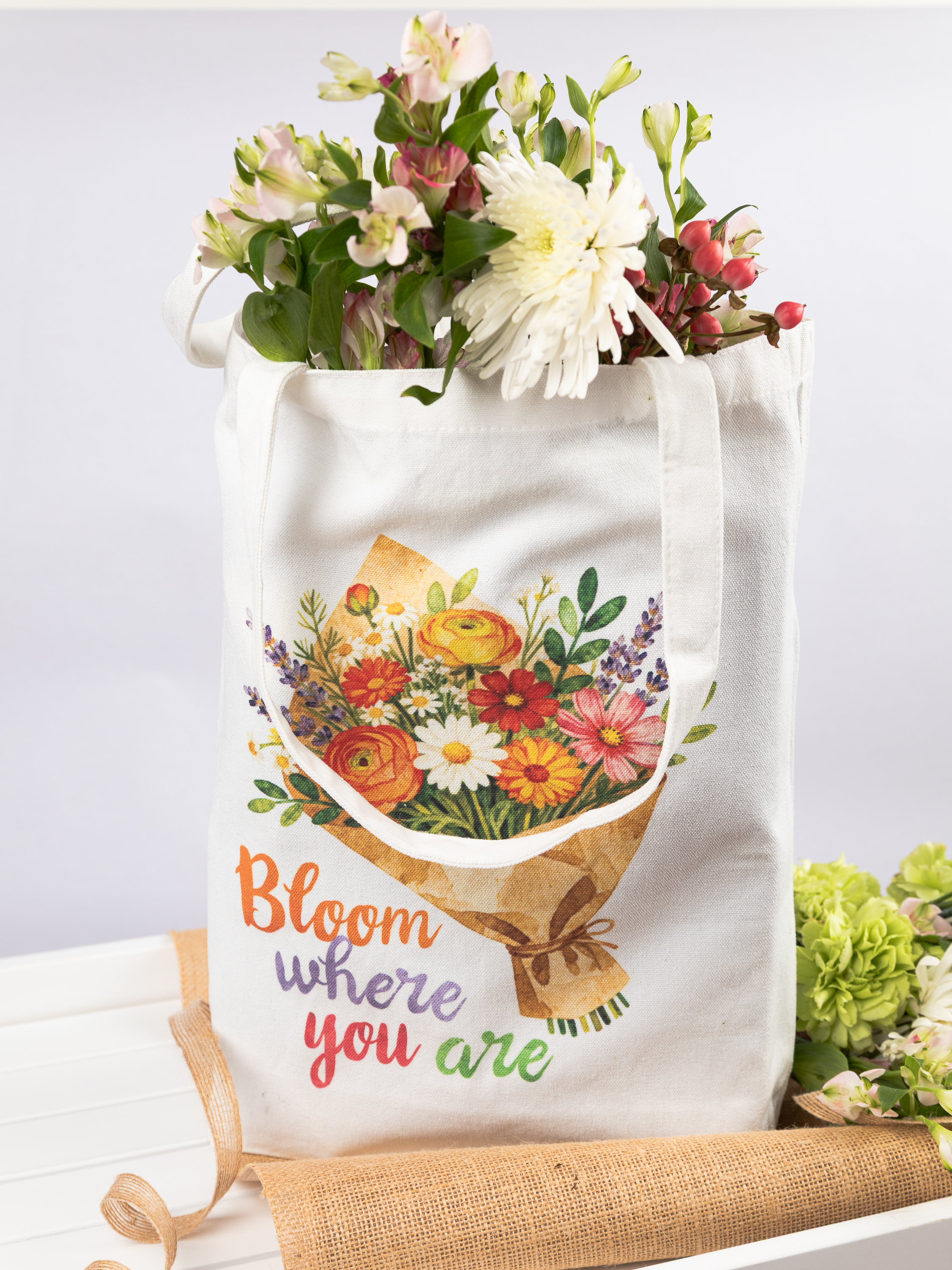 Spring Market Morning Canvas Tote