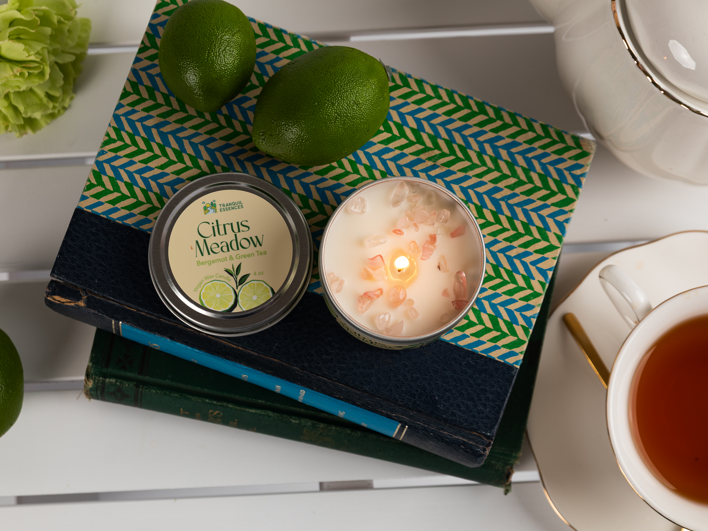 Citrus Meadow Tin Candle
