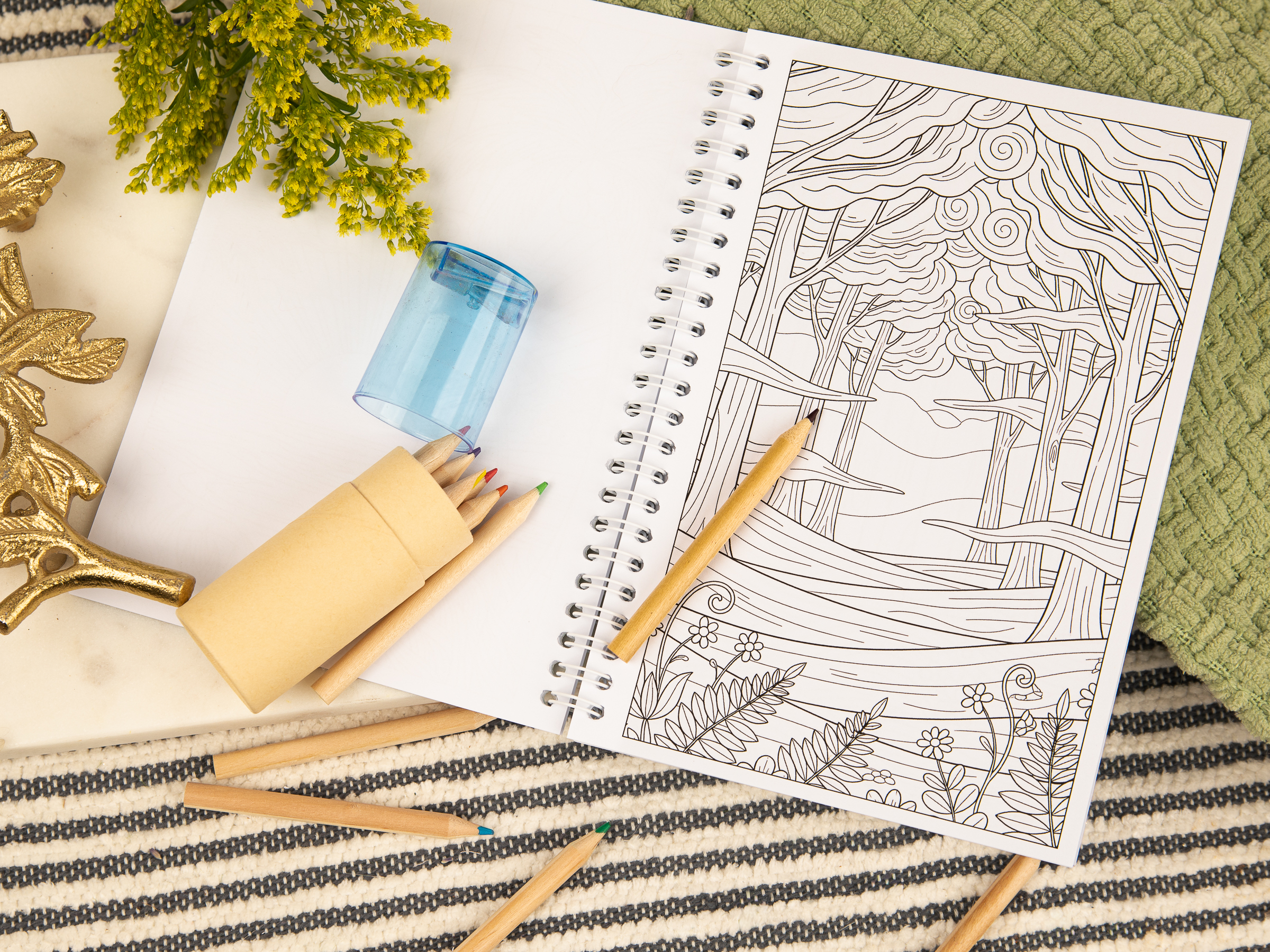  Sunlit Pause — Adult Coloring Book