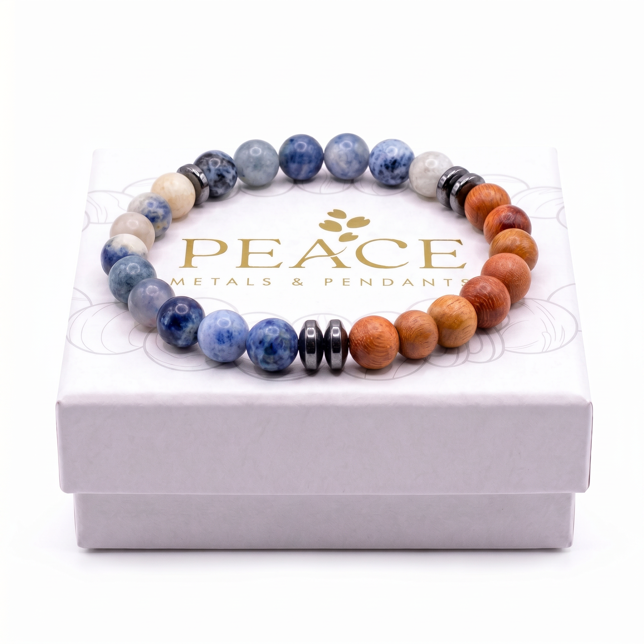 Soft Shore Stone & Wood Bracelet