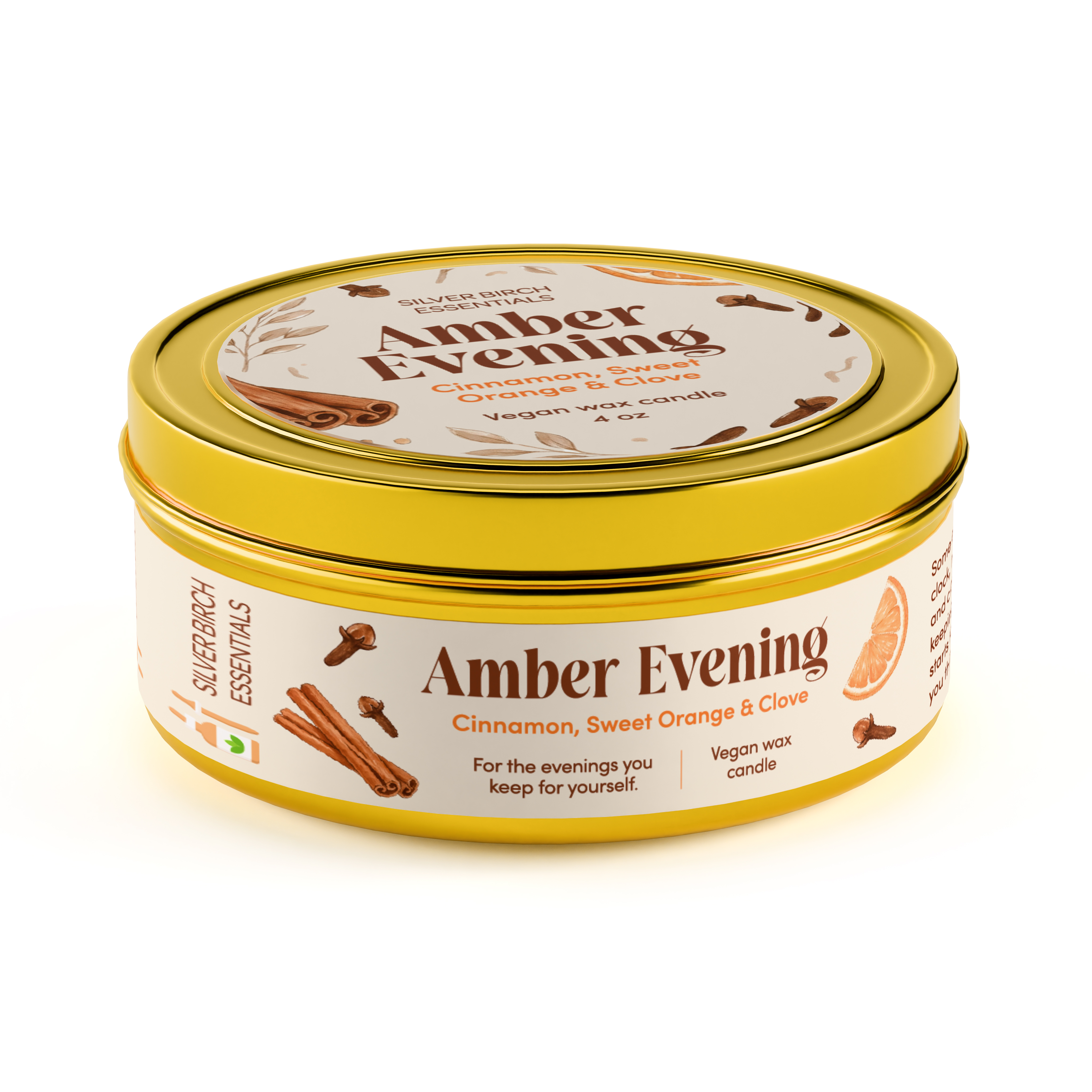 Amber Evening Tin Candle